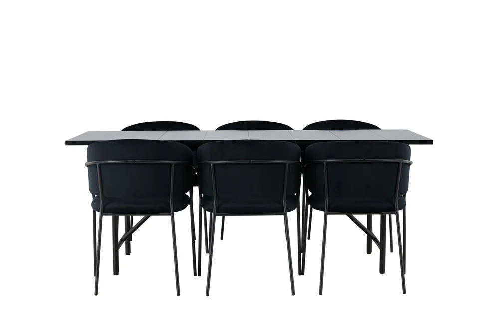 Astrid Spisegruppe 200 cm Rektangulær med 6 Selma Stoler v:7997717