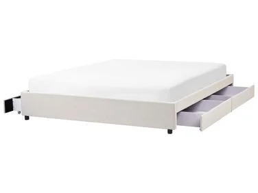 Seng med oppbevaringsskuffer uten sengegavl PRADES Lys beige 180 x 200 cm v:6926338