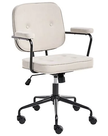 Kontorstol PAWNEE Fløyel Lys beige v:5165905