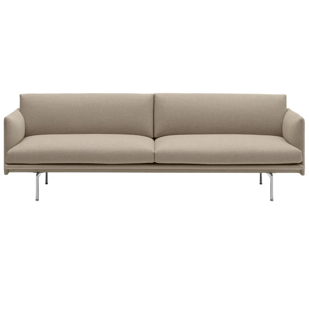 Outline Sofa 3-seters, Ecriture 240 / Polert Aluminium v:3210230