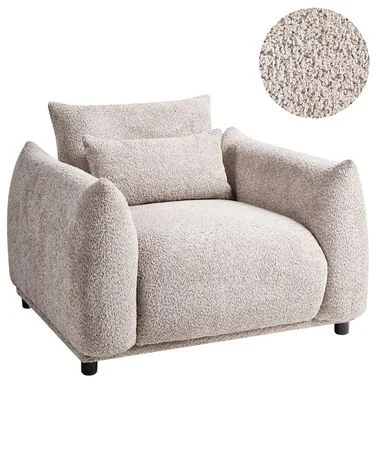 Lenestol JAMSA Bouclé Gråbrun v:2549118