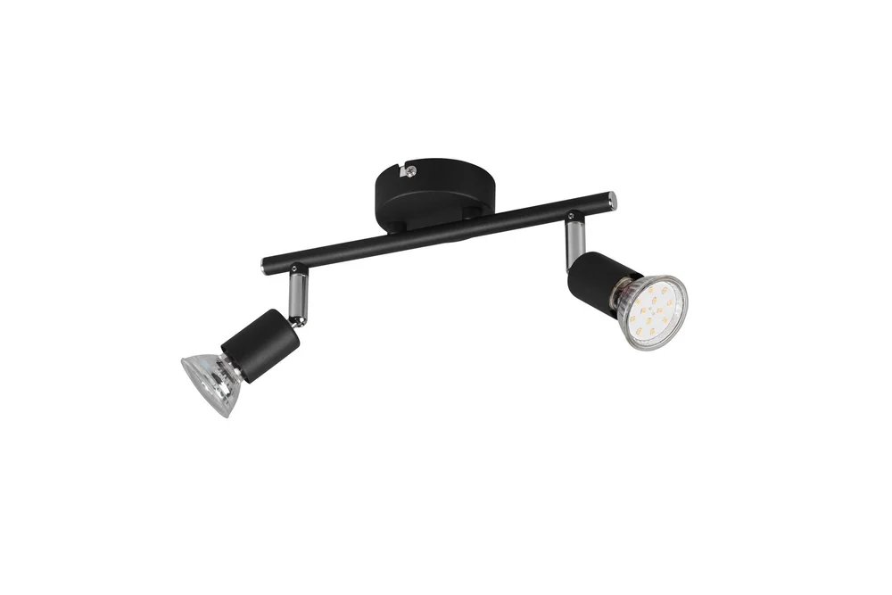 Trio Lighting Paris spotlight 2L GU10 matt svart v:1907686 Trio Lighting Paris spotlight 2L GU10 matt svart v:1907686