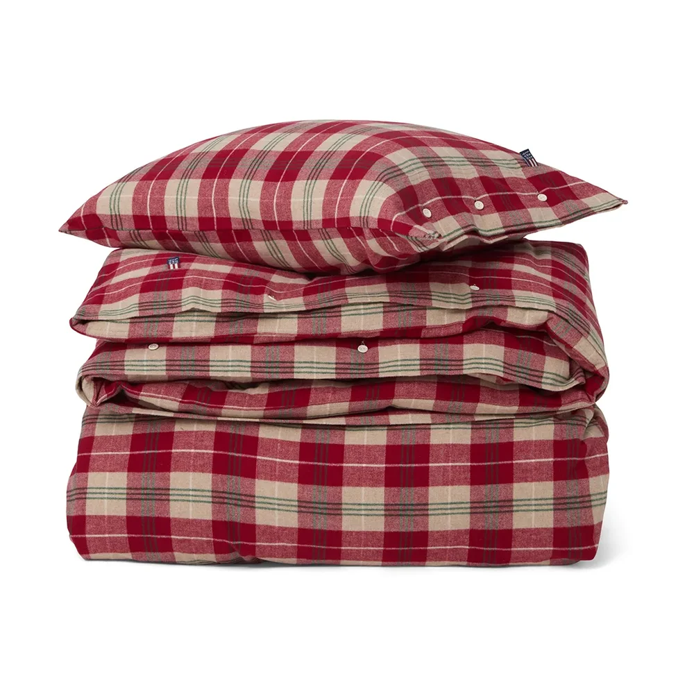 Checked Cotton Flannel sengesett v:1468959