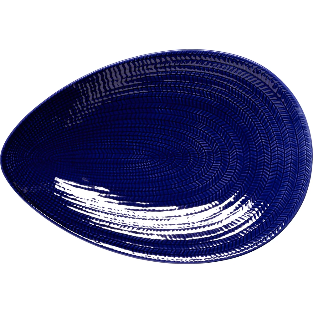 Blå Eld Tallerken 20×29 cm, Blå v:5425996