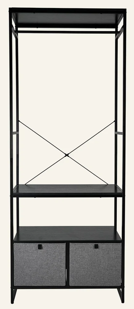 Klesstativ svart - 84x46,5x215 cm v:358932