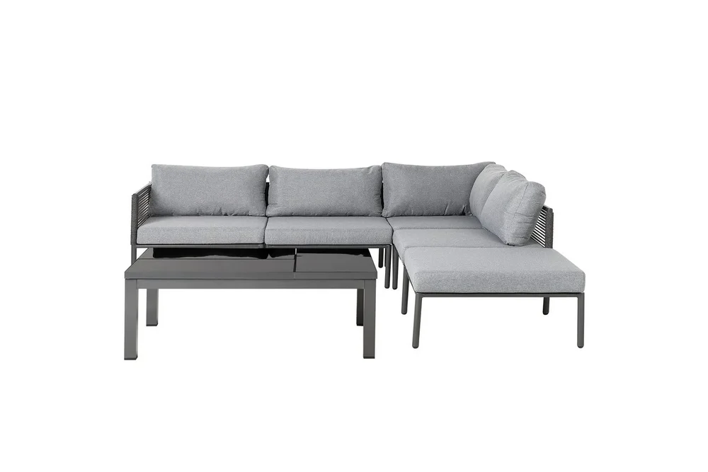 Loungegrupp Beliani Forano Grey||Black v:7678783
