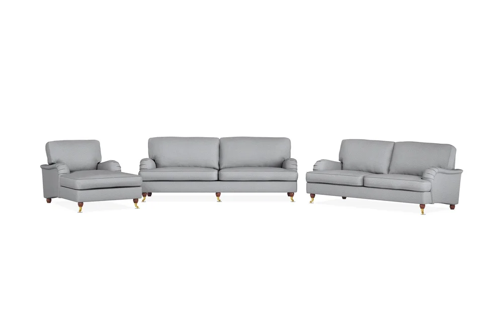 Howard Lyx Sofagruppe 4-seters + 3-seters Sofa + Divanstol i Stoff v:9478350