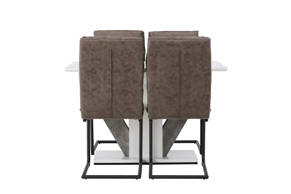 Disa Spisegruppe 120 cm Rektangulær med 4 Zizo Stoler v:4148647