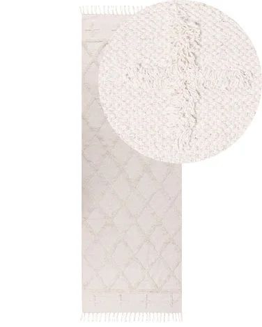 Teppe TOZLU Beige 80 x 230 cm Bomull v:5025918