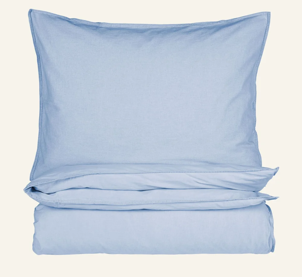Bomull sengesett blå – 140×220 cm/50×70 cm v:1994363 Bomull sengesett blå – 140×220 cm/50×70 cm v:1994363