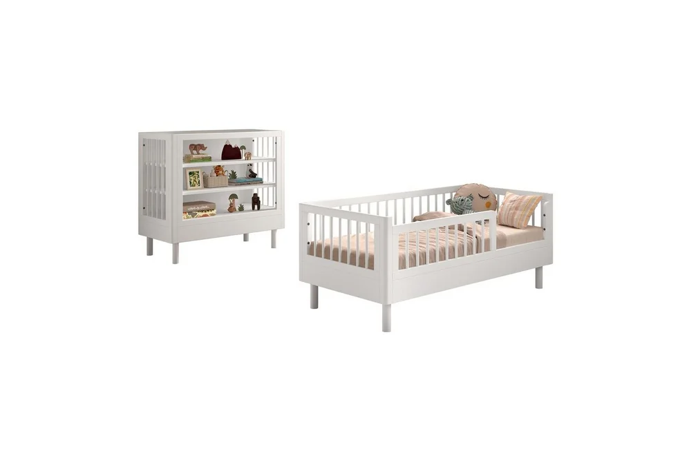 Spjälsäng med skötbord Jaxx Forrest Jaxx White v:9467384