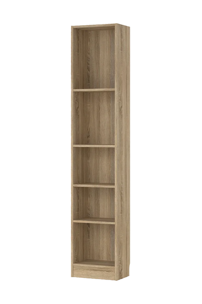 Enkel bokhylle med 4 hyller - Brun m v:1229389