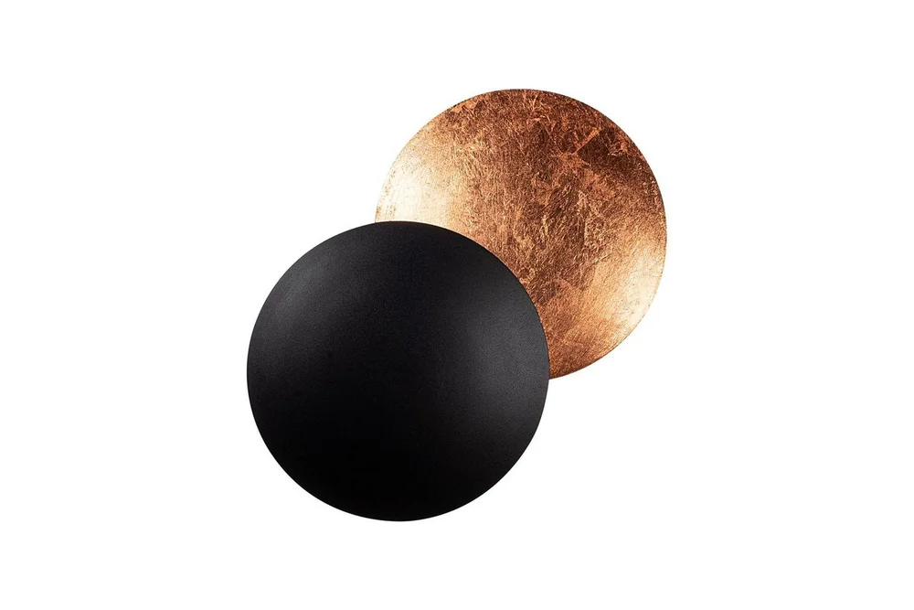 Vegg lampe Zandel Svart / Kobber v:1357452