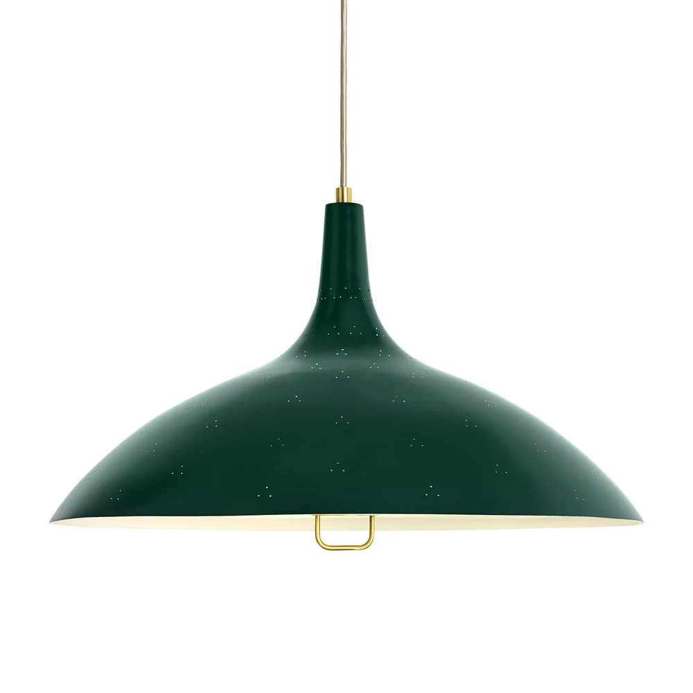 1965 Taklampe, Messing/ Grønn v:3548498
