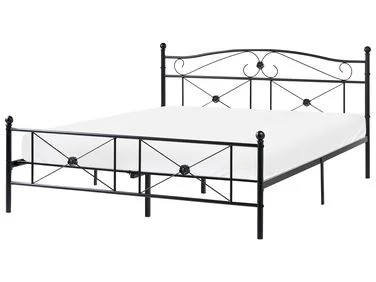 Seng Metall RODEZ 160 x 200 cm Svart v:8455666