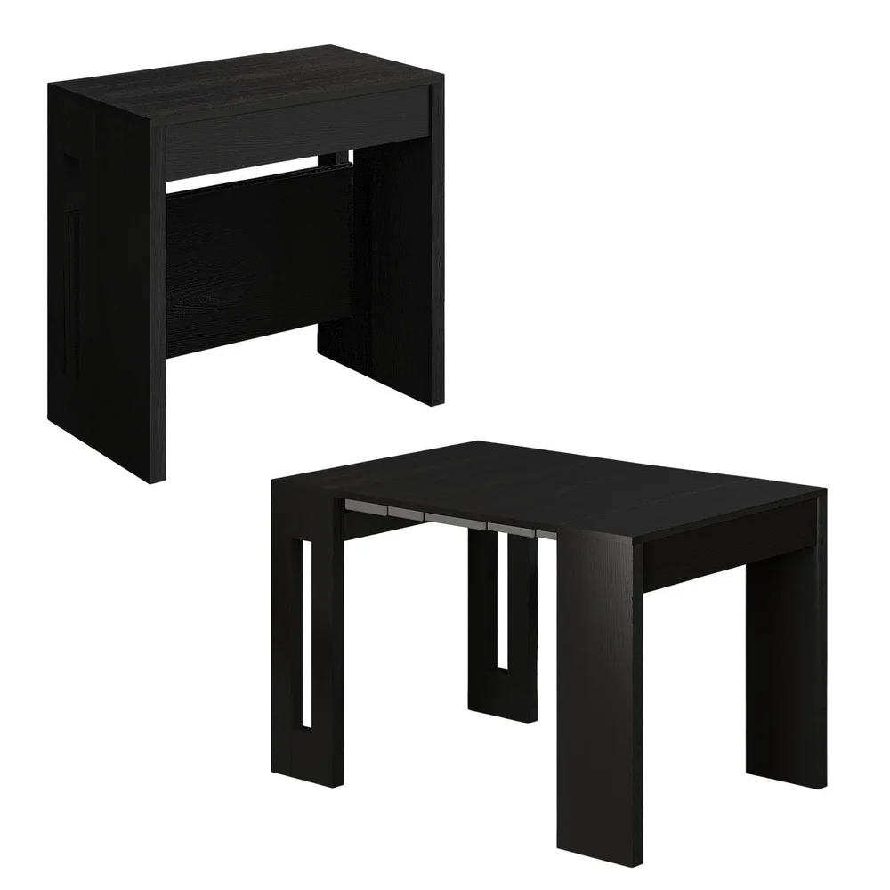 Uttrekkbart konsollbord Homitis Nivo (80 x 76,1 x 44 cm) Svart tre v:7523777