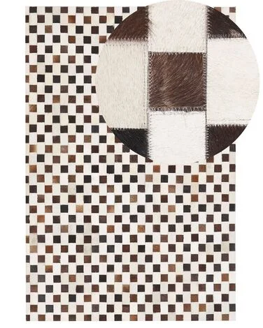 Teppe KAYABEY Beige 140 x 200 cm Ekte skinn v:9709393 Teppe KAYABEY Beige 140 x 200 cm Ekte skinn v:9709393