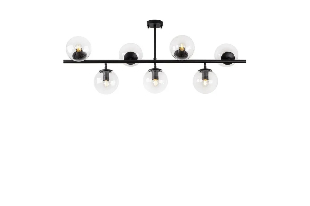 Taklampe Subin Flat Svart / Transparent v:3533859