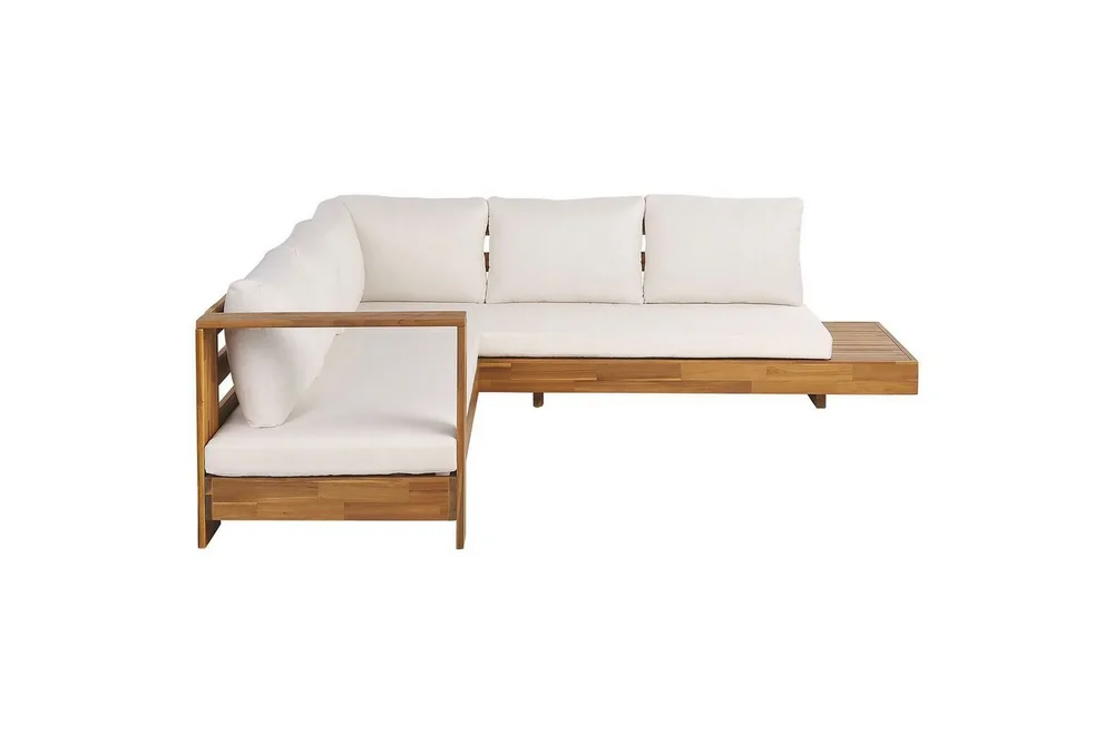Hörnsoffa Beliani Marettimo Light wood||White v:3452230 Hörnsoffa Beliani Marettimo Light wood||White v:3452230