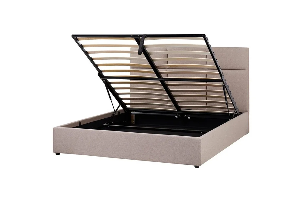 Sängram Beige, Svart 160x200 v:5341810