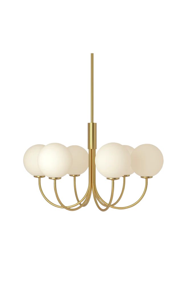 Lysekrone Ballon 6 – Messing – Belysning | m v:6407026