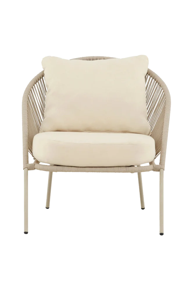 Lindos Lounge Chair 2-pakning 2-pakning – Beige – Utemøbler & hage | m v:7284091