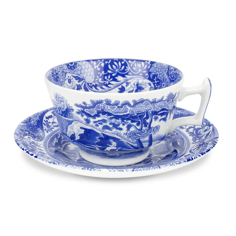 Blue Italian tekopp med skål v:1662724 Blue Italian tekopp med skål v:1662724