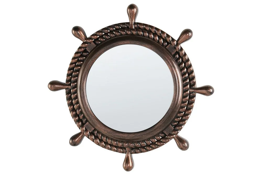 Väggspegel Beliani Gormaz Brown v:9876333