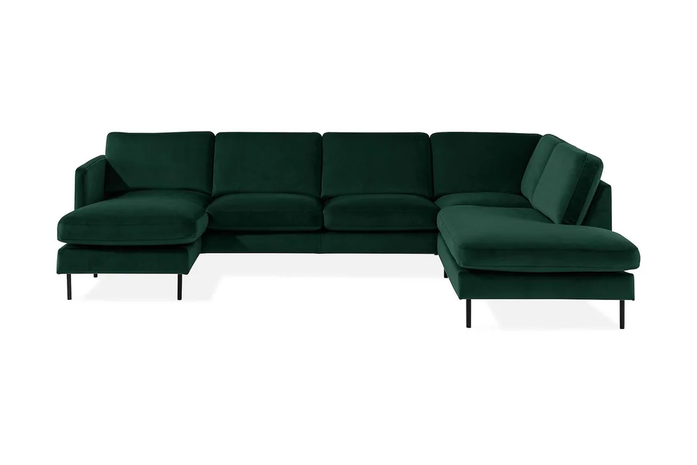Teodin U-sofa med Divan Fløyel Venstre v:9336175