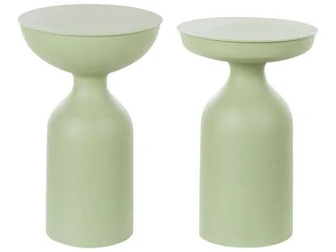 Sett med 2 sidebord COTA/TENJO Metall Lysegrønn v:1088483