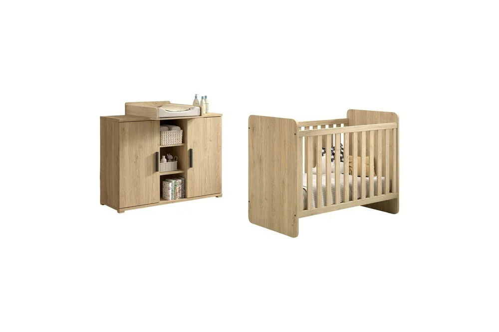 Byrå med skötbord Baby Säng Jaxx Sam Jaxx oak v:9848331