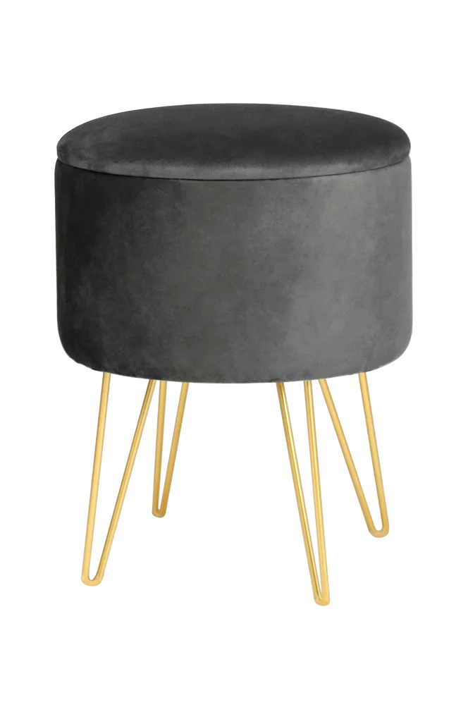 Lili Pouffe-puff med oppbevaringsplass – Gull m v:220653 Lili Pouffe-puff med oppbevaringsplass – Gull m v:220653