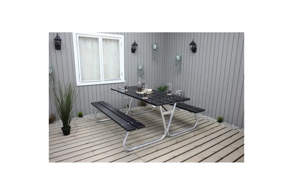 Piknikbord Stabil Metall Uten Ryggstøtte v:5127814 Piknikbord Stabil Metall Uten Ryggstøtte v:5127814