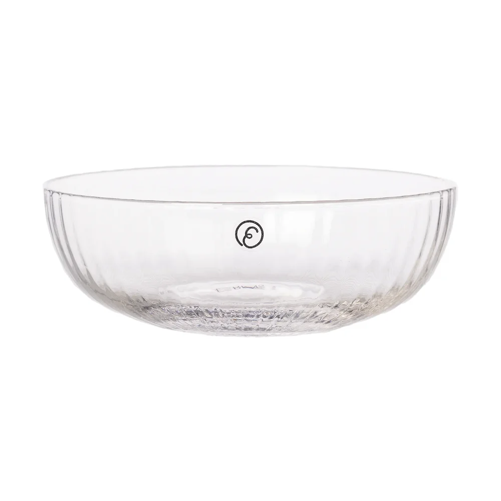 Ernst glasskål riflet Ø13 cm v:9285433
