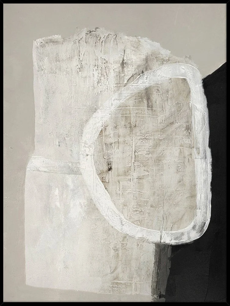Design Painting / White Stone / 90×120 Cm / Svart ramme – Beige – Dekor | m v:7094673 Design Painting / White Stone / 90×120 Cm / Svart ramme – Beige – Dekor | m v:7094673