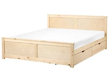 Seng med 2 skuffer DAUPHIN Furutre Lysebrun 160 x 200 cm v:9776526