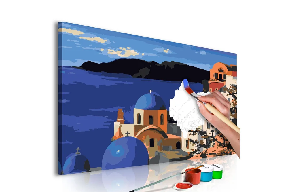 Gjør-det-selv-maleri Santorini 60×40 cm v:9257954