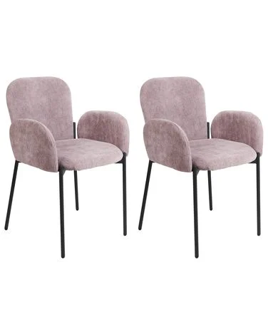 Sett med 2 spisestoler ALBEE Rosa v:1545052 Sett med 2 spisestoler ALBEE Rosa v:1545052