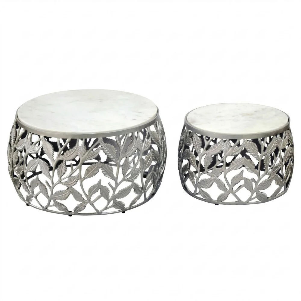 Silnor Sofabordsett 2 deler med marmortopp v:6807925 Silnor Sofabordsett 2 deler med marmortopp v:6807925