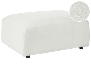 Fotskammel HEDE Bouclé Hvit v:541470