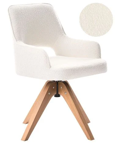 Spisestol MORAVIA Bouclé Lys beige v:7531943