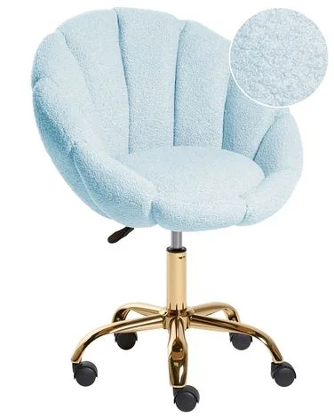Kontorstol ANNABELLE Bouclé Lyseblå v:3254978