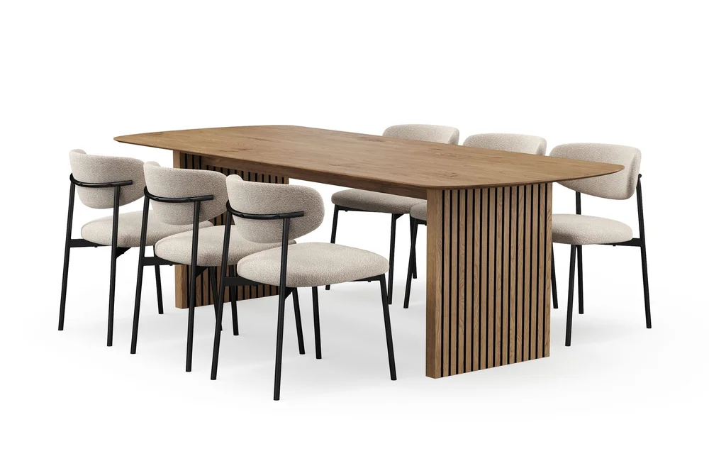 Richeto spisebord 240 cm med 6 Lucy spisestoler v:9394148