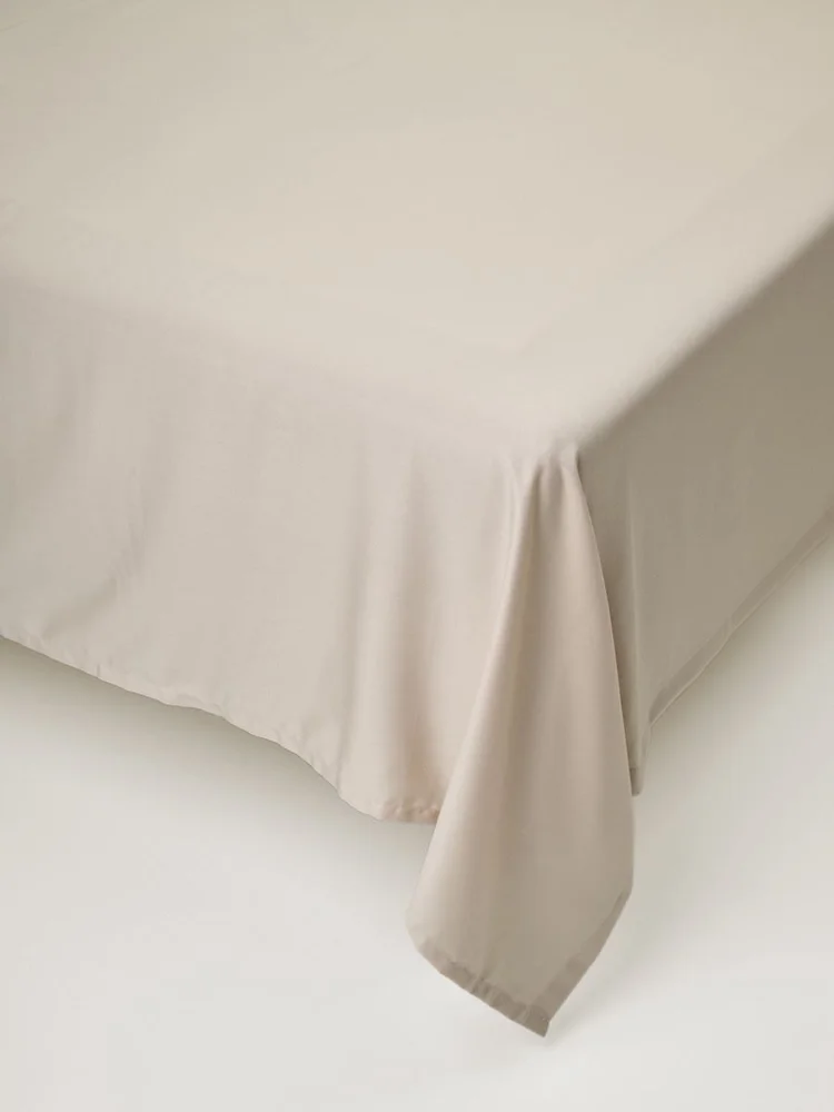 Flatt bomullslaken sand – 150×260 cm v:5538864