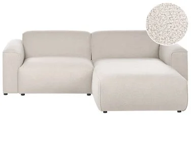 Hjørnesofa 3-seter FAABORG Bouclé Beige Venstrevendt v:7019248