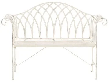 Hagebenk MILAZZO 130 cm Metall Hvit v:7127382