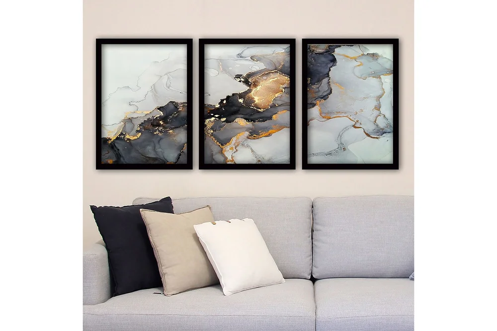 Decorative Framed Painting (3 Pieces) 35x45 v:9405624