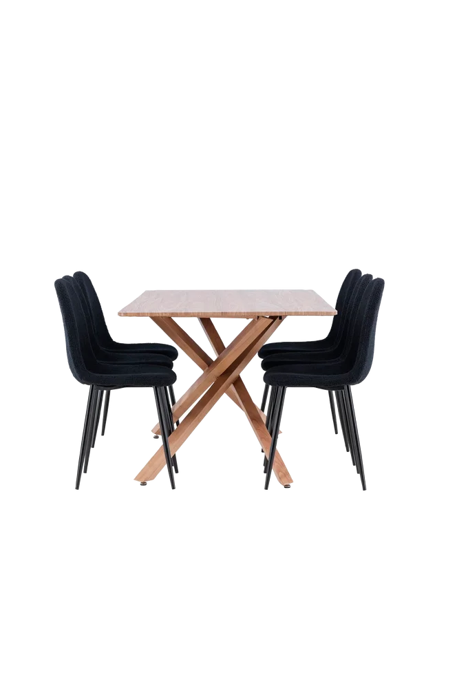 Piazza spisebord med Polar spisestol – Svart m v:9204550 Piazza spisebord med Polar spisestol – Svart m v:9204550