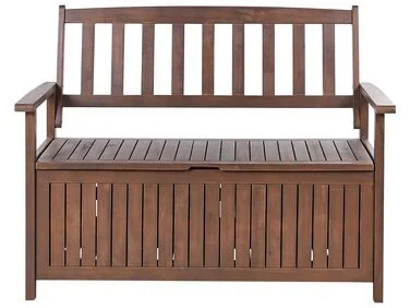 Hagebenk SOVANA 120 cm Med oppbevaring Akasietre Mørkebrun v:5824519