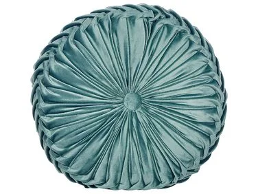 Pyntepute UDALA 40 x 40 cm Fløyel Blågrønn Ensfarget v:4678101